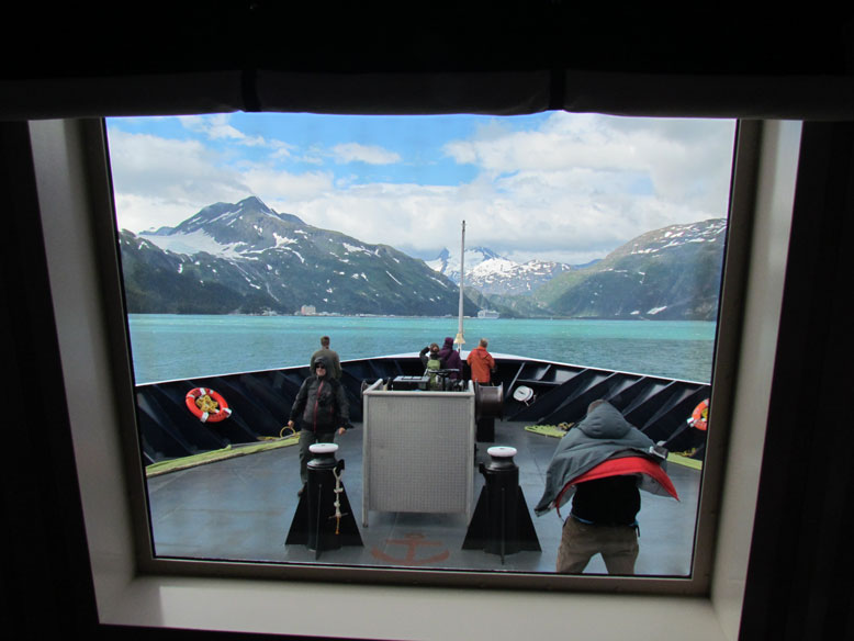 entrando en la bahia Prince Willians Sound